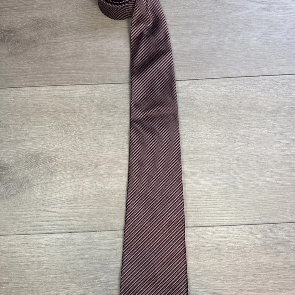 Classic maroon Striped Men's Tie